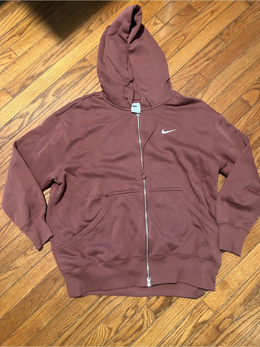 Nike Zip Hoodie Jacket - Dusty Maroon